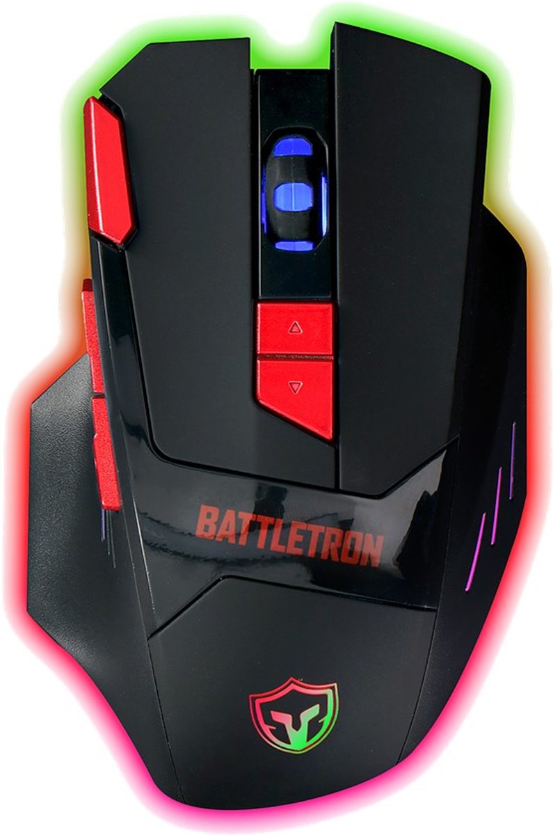 Battletron USB Optische Game/Gaming Muis | 8 Knoppen Instelbare DPI 2400